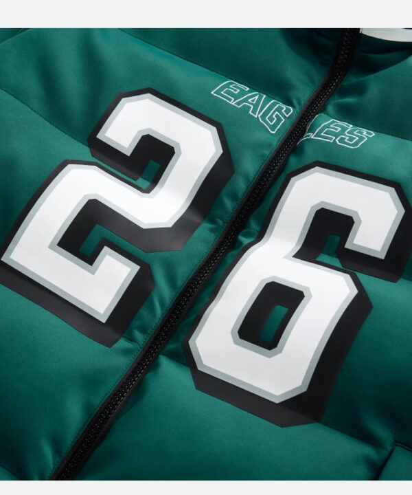 SaquonBarkleyMidnightGreenPhiladelphiaEaglesOffSeasonxNFLPlayerPufferJacket