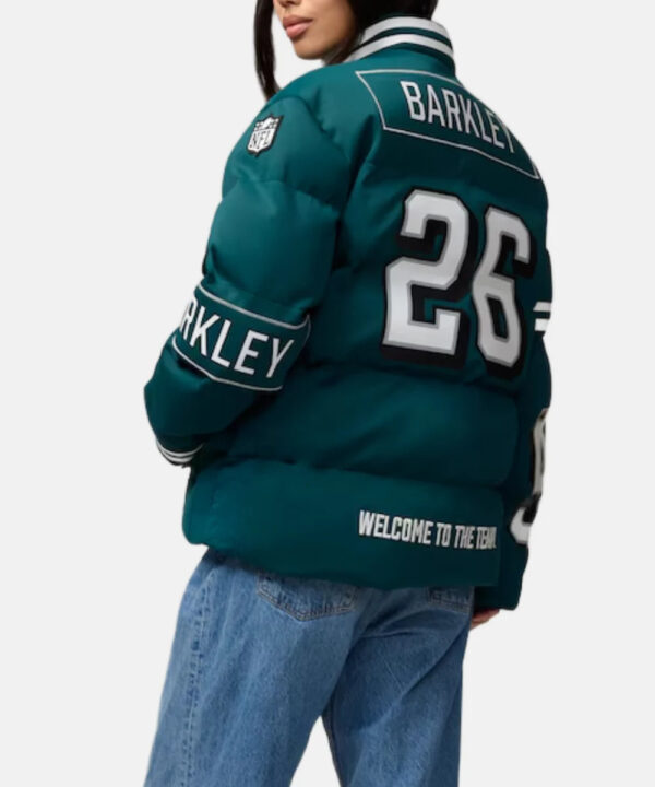 SaquonBarkleyPhiladelphiaEaglesOffSeasonxNFLPlayerPufferJacketMidnightGreen