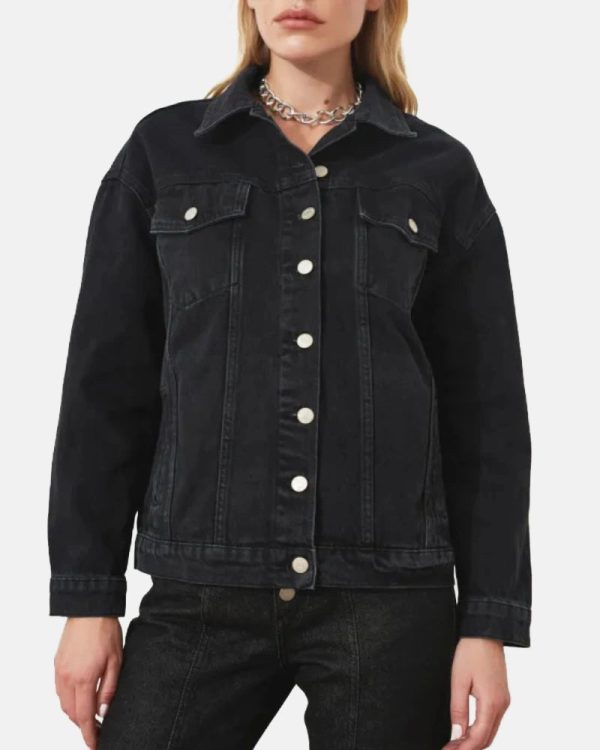 Selena Gomez Black Denim Jacket