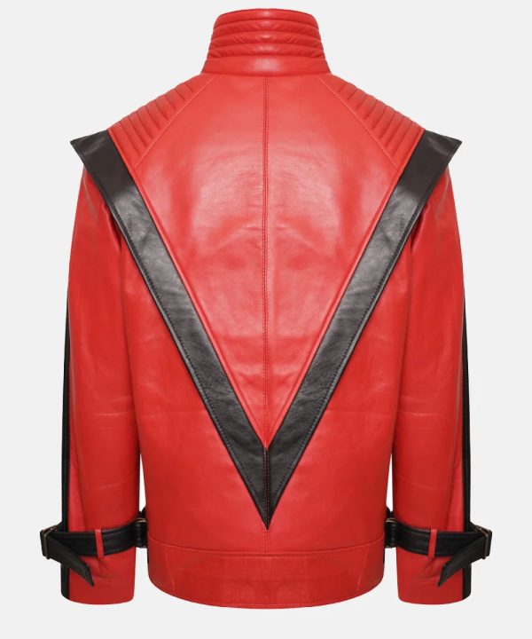 ShopMichaelJacksonThrillerRedLeatherJacket