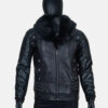 ShopWWESethRollinsBlackFurLeatherBikerJacket_UltimateFanGear