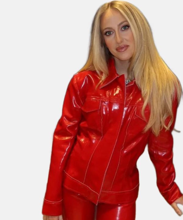 Monday Night Chiefs Vs Saints Game  Brittany Mahomes Leather Jacket