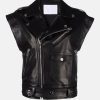 Short Sleeve Leather Jacket