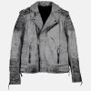 Smoke Biker Leather Jacket