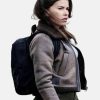 SofiaPernasTVSeriesTrackerS01BillieMatalonBrownShearlingLeatherJacket