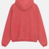 StussyInternationalRelaxedPulloverRedHoodieForSale