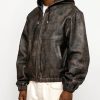 StussyWorkStonewashLeatherJacket