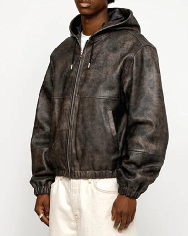 StussyWorkStonewashLeatherJacket