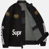 SupremeVansonCorduraPremiumBlackLeatherJacket