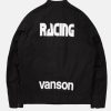 SupremeVansonCorduraPremiumBlackLeatherJacketForBiker