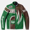 SupremeVansonYohjiYamamotoGreenLeatherJacket