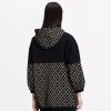 TaylorSwiftLouisVuittonMonogramOversizedHoodieGrayandBlack