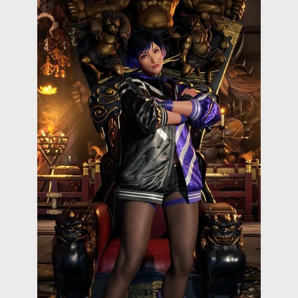 Tekken8ReinaLeatherHoodedJacket
