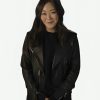 TheBoysS04KimikoMiyashiroKarenFukuharaBlackLeatherJacket