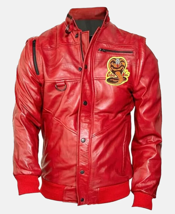 TheKarateKidCobraKaiRedLeatherJacket