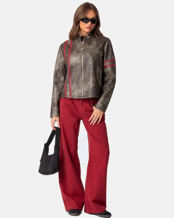 Thunder Washed Distressed Leather Jacket