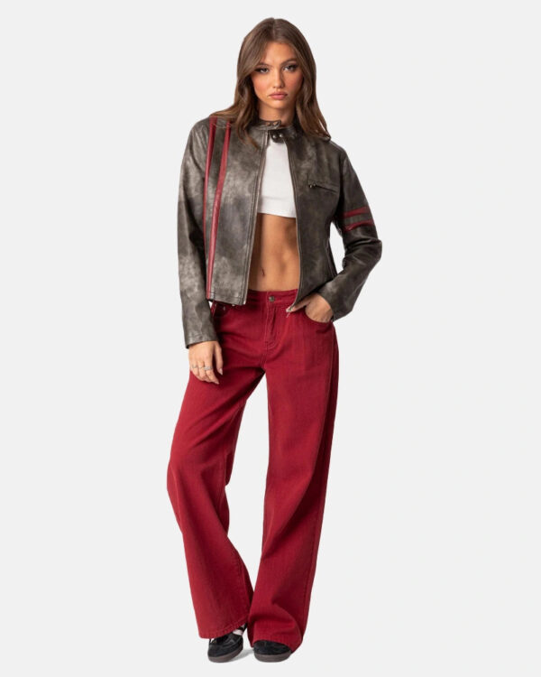 Thunder Washed Faux Leather Jacket