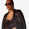 UEFAEURO2024GeorginaRodriguezBlackLeatherJacket