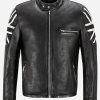 UnionJackSilverBlackLeatherJacket