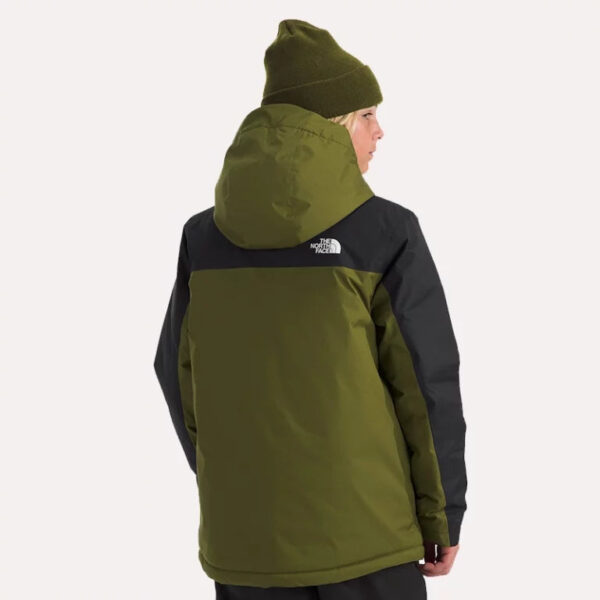 UnisexTheNorthFaceBoysFreedomInsulatedGreenandBlackPufferHoodedJacket