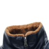 Men Black Fur Shearling Leather Coat