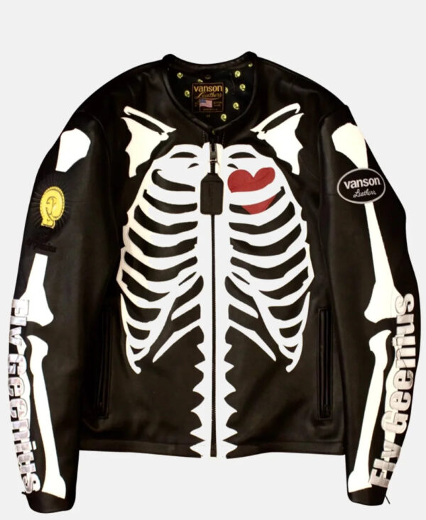 UsherPunisherSkeletonLeatherJacket