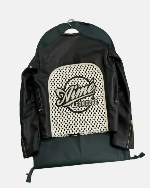 Vanson Leather Raffia Lakers (Aime Leon Career 40k) Lebron James Black Leather Jacket