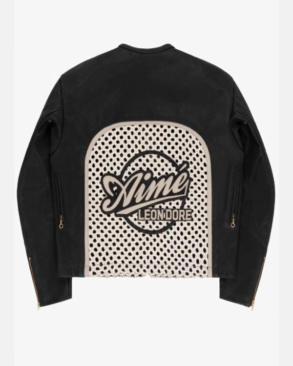 Vanson Raffia Lakers Aime Leon Career 40k Lebron James Black Leather Biker Jacket