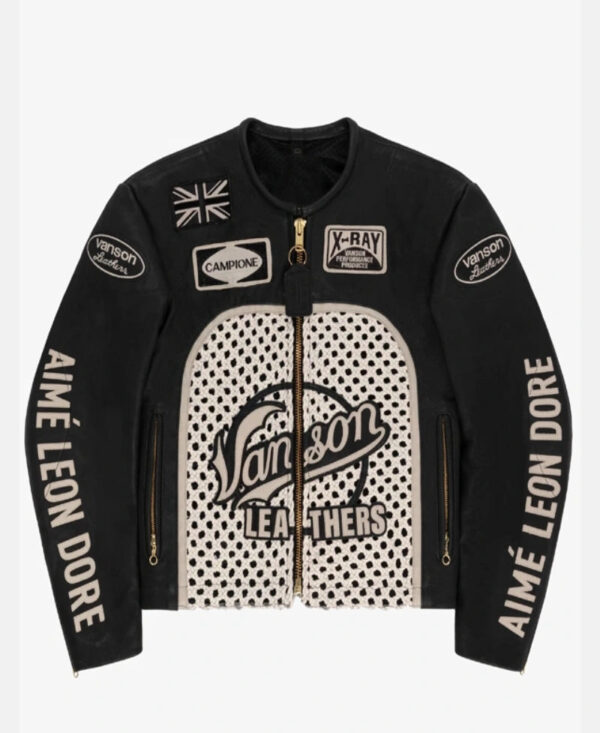Vanson Raffia Leather Lakers (Aime Leon Career 40k) Lebron James Leather Jacket