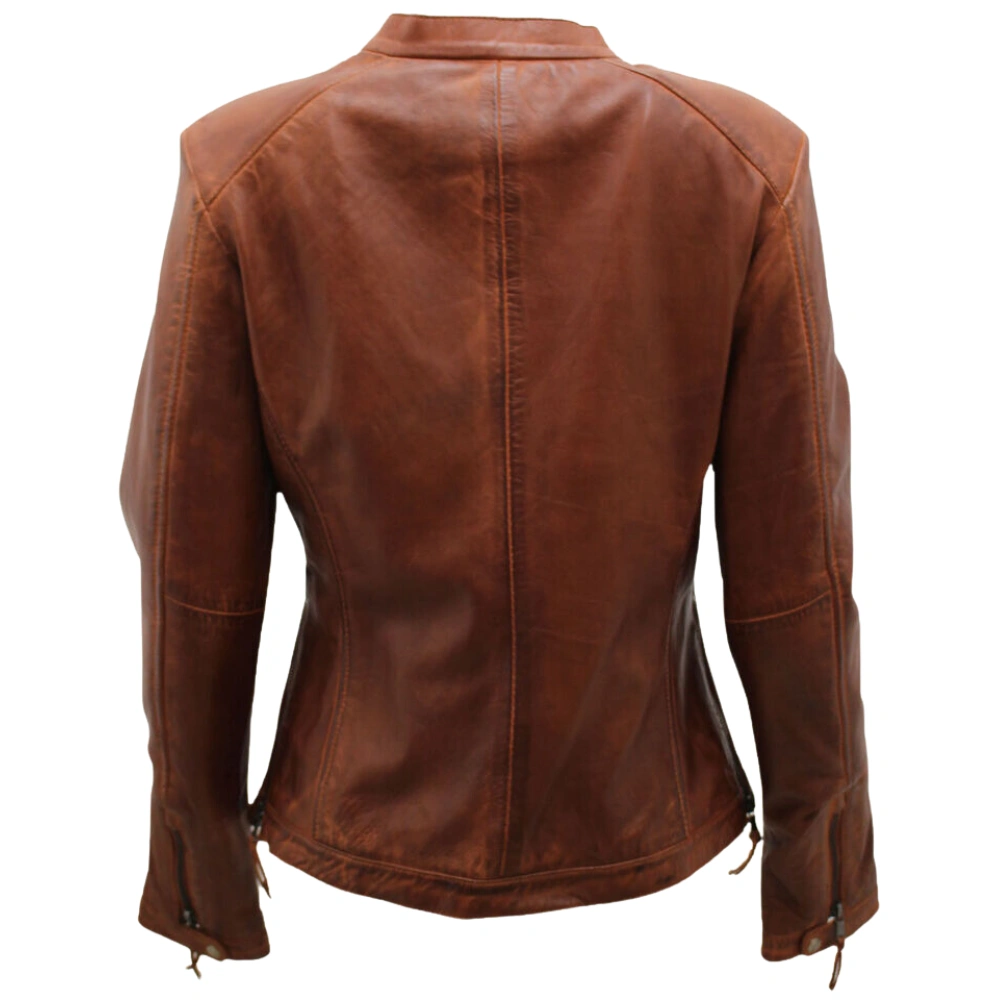 Vintage Brown Leather Jacket Women's