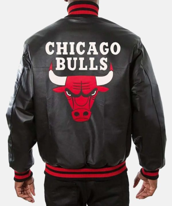 90’s NBA Chicago Bulls Bomber Leather Jacket Vintage
