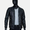 WWESethRollinsFurBlackLeatherJacket