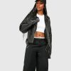 Wash Pu Biker Jacket