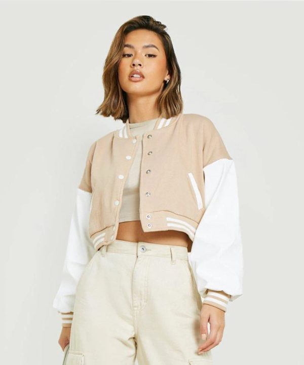 WomenBaseballCropVarsityJacket