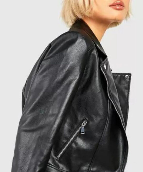 WomenBlack Classical Motorcycle Leather Jacket