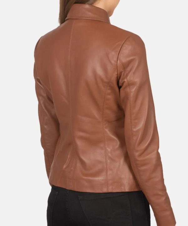 Colette Brown Leather Jacket - Image 4