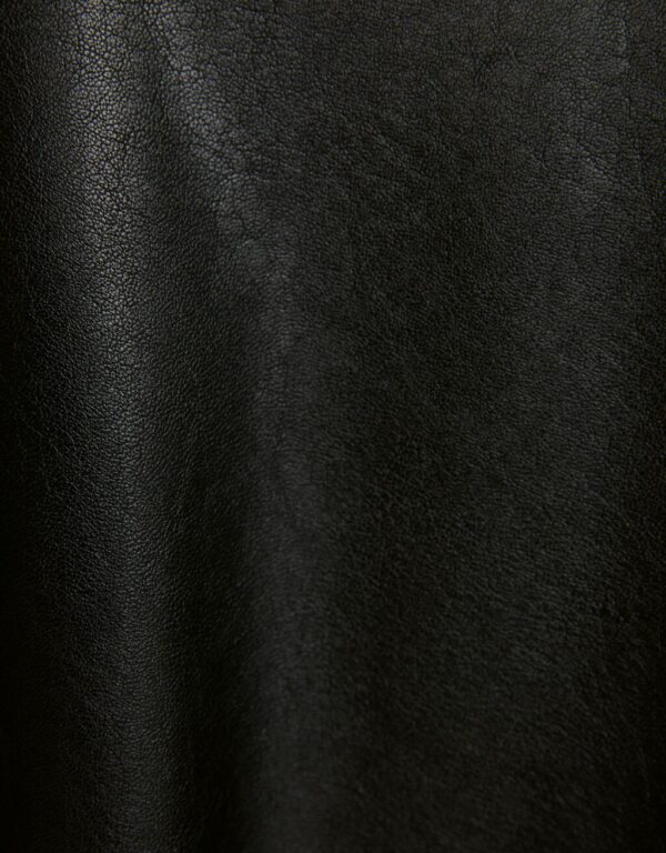WomenDadFitBlackFauxLeatherJacket