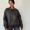 WomenDarkChocolateLeatherMotorcycleJacket