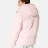 WomenHollisterFauxFurLinedPinkPufferHoodedBomberJacketForSale