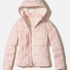 WomenHollisterPinkPufferJacket