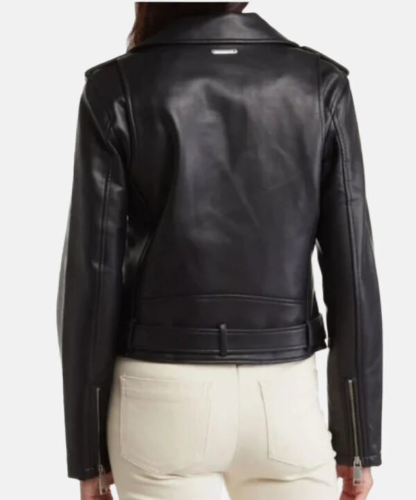 WomenRebeccaMinkoffBlackLeatherMotorcycleJacket