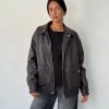 WomenTobiasDarkChocolateLeatherMotorcycleJacket