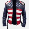 WomenUSFlagLeatherJacket