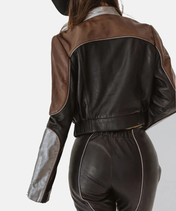WomenUnderstatedLeatherGrandPrixBikerJacket
