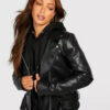 Women Belted Biker Jacket