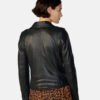Women Madeline Asymmetrical Black Leather Jacket