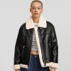 Women_sAviatorDouble-Sided Black Leather Shearling Jacket