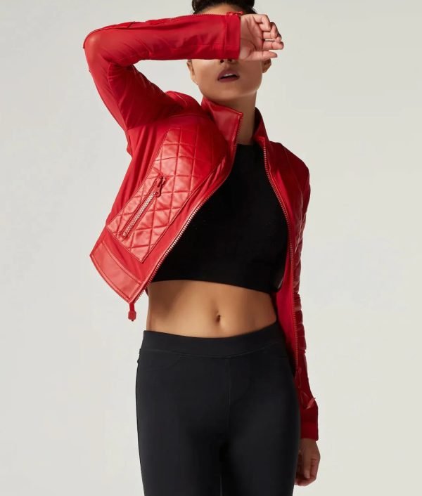 Women_sQuiltedLeatherMeshMotorcycleJacketred