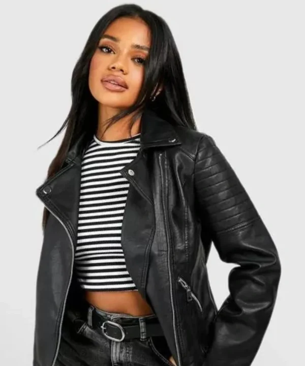 Women's Premium Black Stylish Motorcycle Leather Jacket