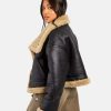 WomensAviatorBrownShearlingLeatherFurJacket